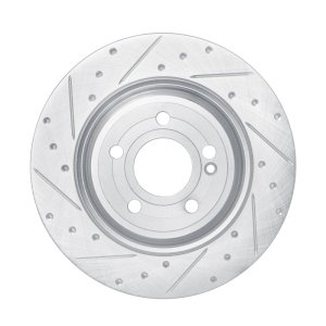 Mercedes-Benz EQB 300 Brake Rotor (1) - Rear Left - R1 Concepts - Drilled & Slotted - Silver - `20-`25